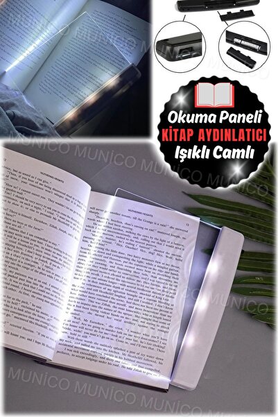 Munico LED Kitap Işığı Düz Plaka Paneli Yer İşareti Işığı Taşınabilir Göz Kor...