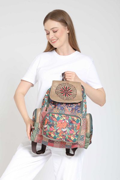 Street Bag Ethnic αυθεντικό σακίδιο πλάτης Bohemian Patchwork - Σχέδιο με τεμάχια για καθημερινή χρήση ταξιδιού
