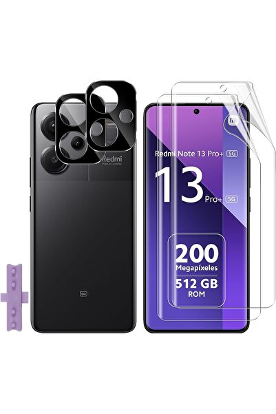 Rivor Xiaomi Redmi Note 13 Pro+ Plus 5G İçin Koruyucu Jelatin + Kamera Koruyu...