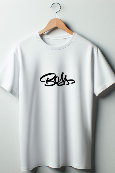 Vordevia Λευκό μπλουζάκι Boss Printed Oversize Crew Neck