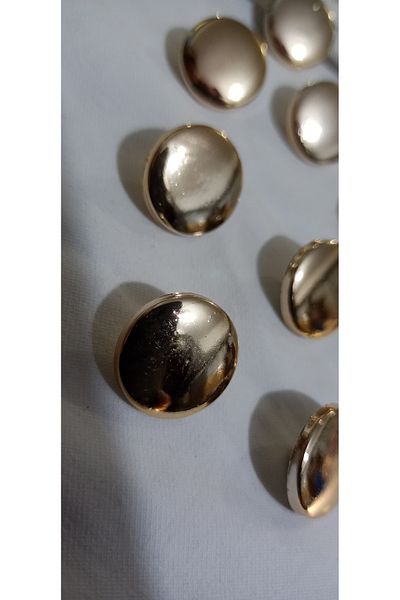 Tuhafiş 10 Pieces18 Mm. Gold Color Button Shirt Blouse Cardigan