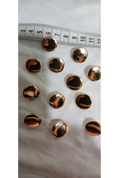Tuhafiş 10 Pieces18 Mm. Gold Color Button Shirt Blouse Cardigan