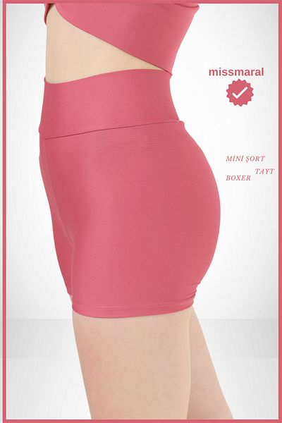 missmaral Mini jambiere damă Pantaloni scurți pentru piscină de mare Dried Rose Utilizare zilnică Ferming Fit Look 1080