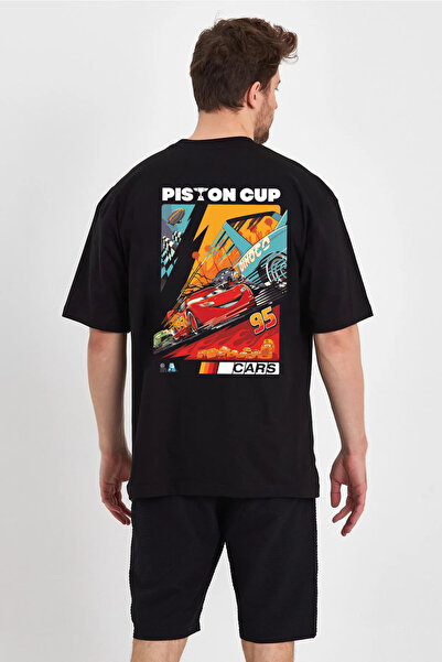 FULL TOLERANCE Cars Piston Cup Baskılı Unisex Baskılı T-shırt