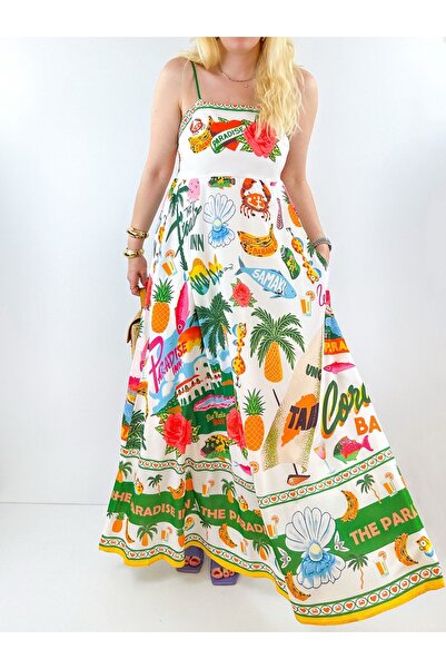 Modaonna فستان شيفون ماكسي - طباعة مخصصة