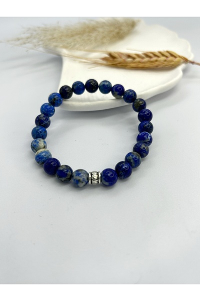 ShineOfGems سوار من اللازورد عالي الجودة من AAAA مصنوع من الحجر الطبيعي