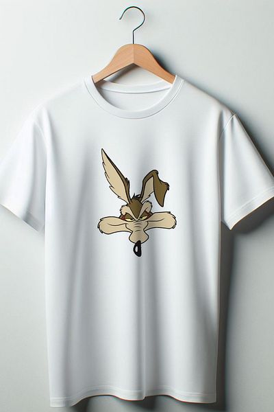 Vordevia Λευκό μπλουζάκι με στάμπα Jackal Oversize Crew Neck