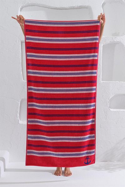 Homelover 100% Cotton Beach Sea Towel Striped Beach 75x150