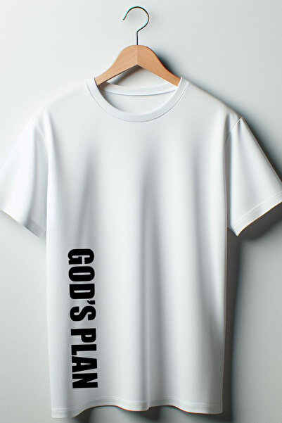 Vordevia Božji plan Štampano Oversize kroj okrugla kragna bela majica