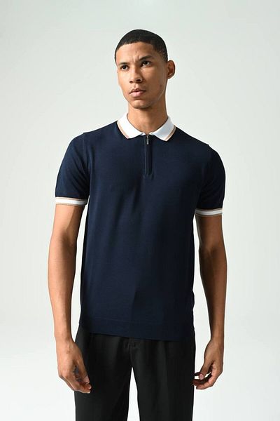 İLKCET MODA Πλεκτό μπλουζάκι με λεπτομέρεια με φερμουάρ