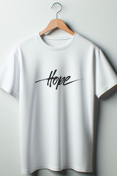 Vordevia Λευκό μπλουζάκι με στάμπα Hope Oversize Crew Neck