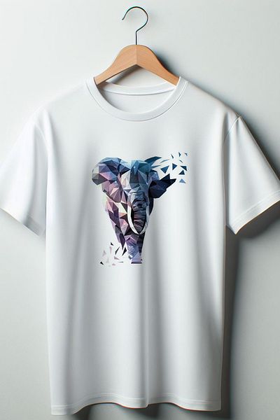 Vordevia Λευκό μπλουζάκι με στάμπα Elephant Oversize Crew Neck