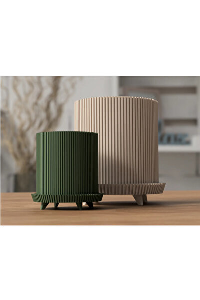 Macco Oluklu Yapıda Ayaklı ve Altı Tabaklı Saksı