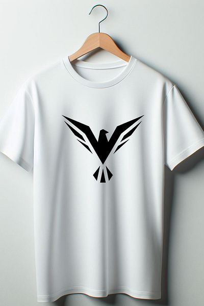 Vordevia Tricou alb oversize cu decolteu rotund cu imprimeu Eagle