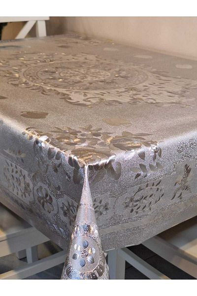 Başak Ev Tekstili 120x150cm Față de masă din PVC din pânză uleioasă metalică