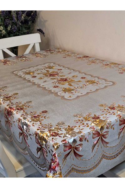 Başak Ev Tekstili 120x150cm Față de masă din PVC din pânză uleioasă metalică