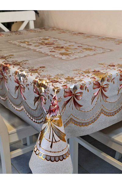 Başak Ev Tekstili 120x150cm Față de masă din PVC din pânză uleioasă metalică