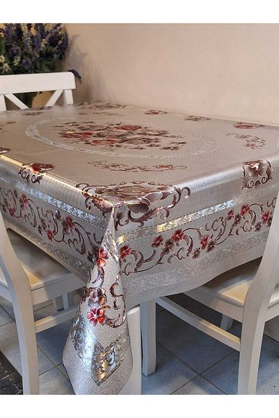 Başak Ev Tekstili 120x150cm Față de masă din PVC din pânză uleioasă metalică