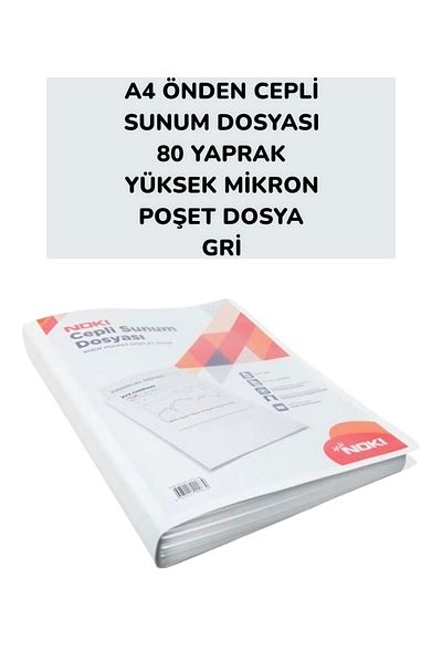 SEYFİKİRTASİYE A4 High Micron 80 Sheets Presentation File - Front Pocket and Poset File Noki