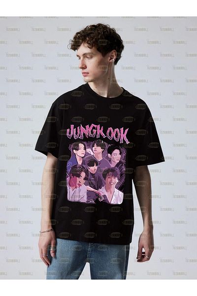 aynewmoda Μπλουζάκι με στάμπα jungkook BTS Plus Size