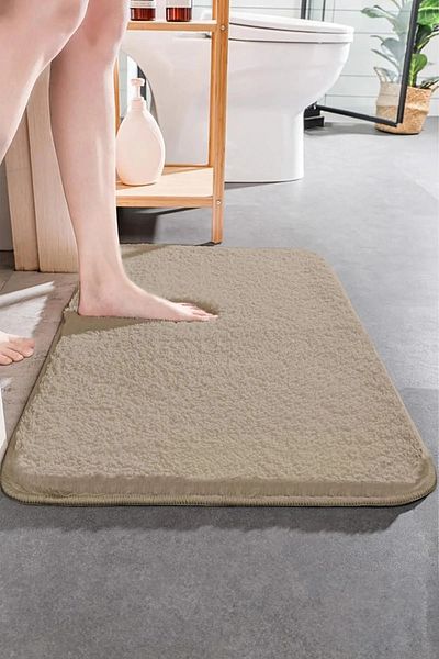 ALgorand Home Covoraș de baie lavabil, anti-alunecare, moale, 40x60, maro