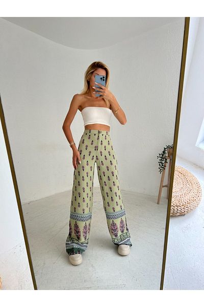 SHUGAA WOMEN'S ETHNIC PATTERN VISKOSE PALACE PANT