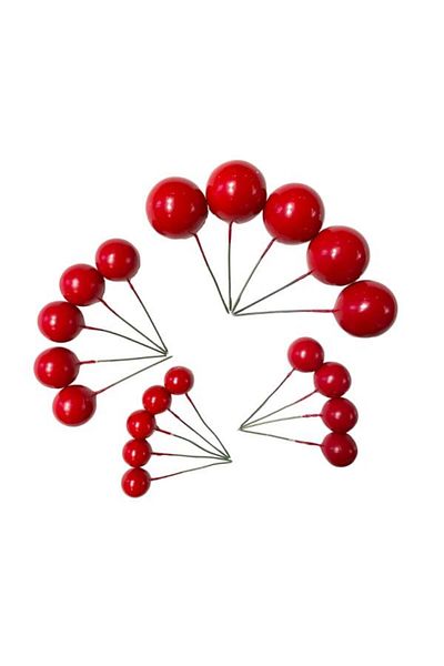 Pastaland Red Matte Decoration Ball - Cake