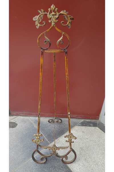 esdekor Büyük Eskitme Perforje Demir Şövale Yükseklik 135cm Alt En 42cm 1 Adet