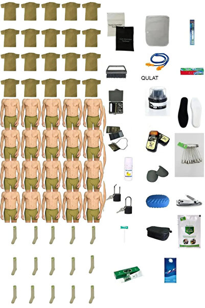 QULAT 20-Piece Military Set Bedelli Novice Basic Soldier Material VİP LUXURY ...