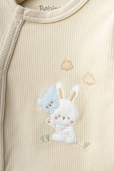 Bebitof Teddy Bear and Rabbit Patterned 10 Piece Boxed Hospital Discharge Set
