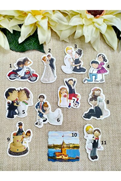 Murat Süs Karton Sticker (50 Adet) | Nikah Şekeri Malzemeleri | Nişan Söz Kın...