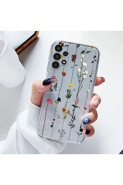 GAGA ELEKTRONİK Cute Flower Pattern Flexible Silicone Slim Shockproof Case for Samsung Galaxy A25