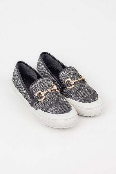 Adım Adım Women's Black Linen Casual Shoes