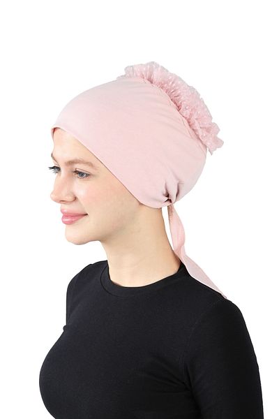 Ecardin Plus Size Knobed Laced Bonnet - St 212 Powder