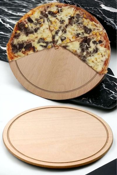 LeesHome Pizza Coaster Wooden Pizza Board 30 Cm