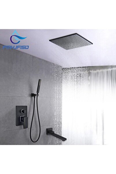 OEM Banyo Bataryası Ankastre Duş Seti Mat Siyah 30x30 Tepe Duş Yeni Ürün 7 Yı...