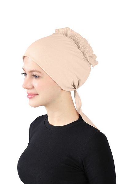 Ecardin Large Size Cuffed Cuffed Bonnet - Light Mink St 212