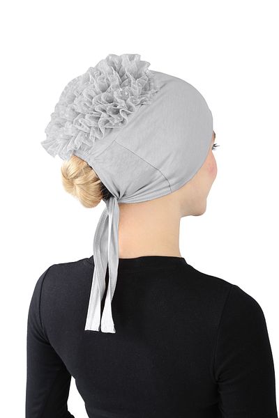 Ecardin Καπό κουλούρι μεγάλου μεγέθους - Laced, Dark Grey, St 212