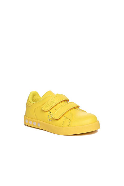 iskarpino Yellow Kids Sneakers - Lighted and Velcro Walking Shoes