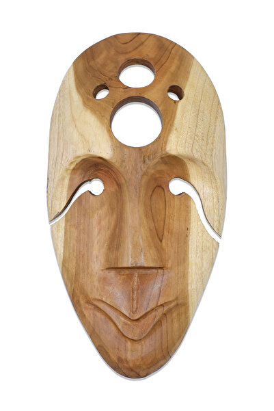 Hedicaret Ahşap Tiyatro Mask Duvar Objesi Maske Dekoratif Obje Hediye
