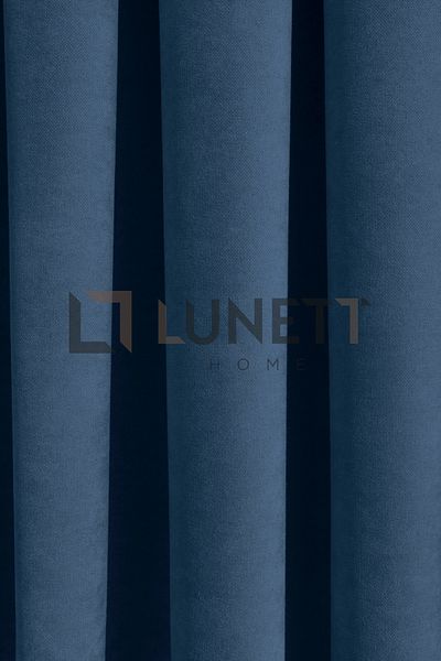 LUNETT HOME Ready to Use Parliament Blue Close Pleated 1x3 Background Curtain Single Wing 9242