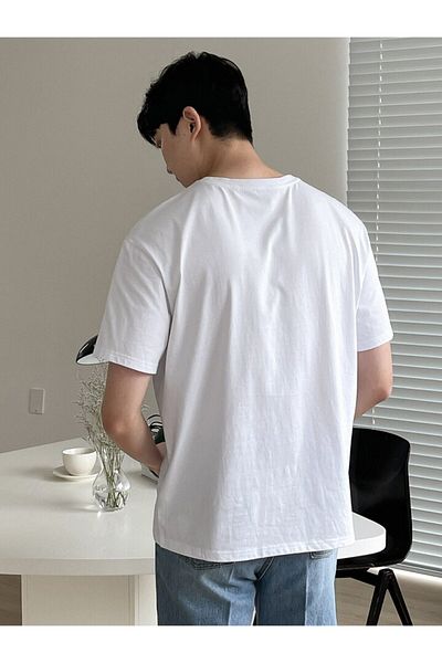 DEEPSENCE Unisex Oversize ΑΓΑΠΗ εμπριμέ λευκό μπλουζάκι