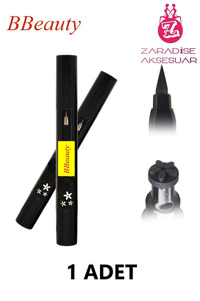 BBeauty Double Sided Flower / Crescent / Heart / Star Patterned Black Eyeliner Pen (1 PC)