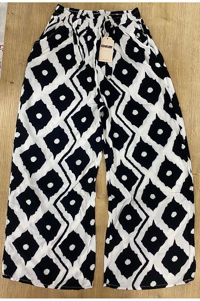 EDACAN İÇGİYİM Women's Wide Leg Oversize Woven Trousers with Pockets