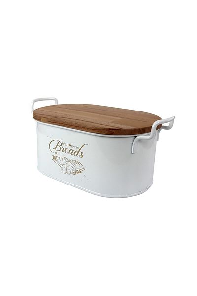 EVSTYLE White Wooden Cut Board Bread Bowl