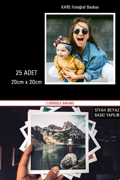 yhfoto 25 PIECES 20X20 PHOTO PRINT - SQUARE PHOTO PRINT