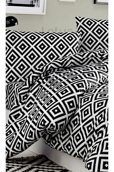 Lotusline Sada bavlněných povlaků na přikrývku Diagonal Single - Set