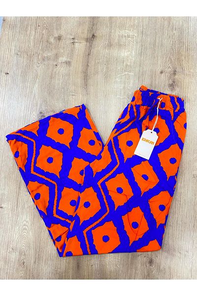 EDACAN İÇGİYİM Women's Oversize Woven Trousers with Wide Leg Pockets