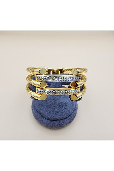 IŞILDAGOLD 2 Lİ DÜZ KABURGA KELEPÇE BİLEZİK