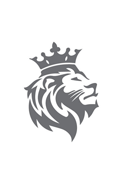 Reysa Tasarım تاج أسد رمادي - 17x17 سم